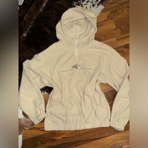 Quarter zip fleece hoodie